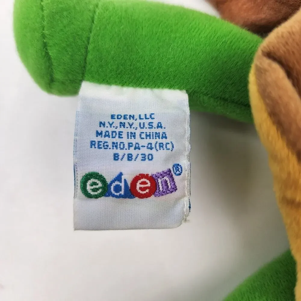 Eden Plush Franklin The Turtle Plays Baseball 8.5” Red Ball Cap & Baseball Mitt